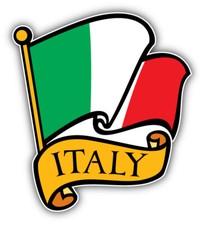 Italy Retro Flag Car Bumper Sticker Decal
