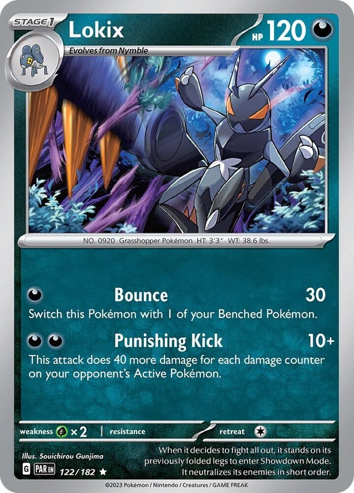 Lokix Pokemon S/V Paradox Rift 122/182 Holo Rare TCG NM | eBay