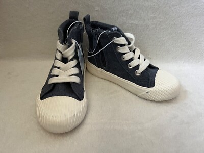 Cat Jack Shoes Sneakers Toddler Boys Sz Shane Blue High Tops Zipper  Lace Up