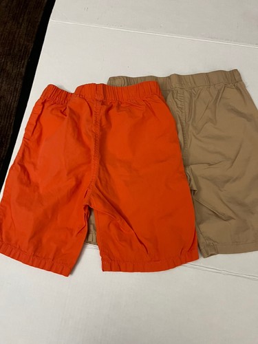 H&M KIDS TWO BOYS COTTON SHORTS COLOR KAKHI /ORANGE, SIZE 7. - Picture 3 of 6