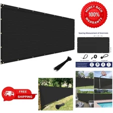Versatile 5'x50' Black Outdoor Privacy Screen - Perfect for Patios & Pools