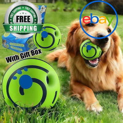 Wobble Wag Giggle Glow Ball Interactive Dog Toy Fun Giggle Sounds When Rolled