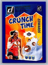 Aaliyah Edwards 2025 Donruss WNBA #4 Washington Mystics Crunch Time Press Blue