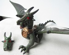 Mega Bloks Dragones Verde DRAGÓN para piezas o reparación falta pierna pero cabeza extra