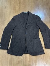 ETONNE  F.lli Mannelli Tweed Jacket Blazer Size 42 Herringbone