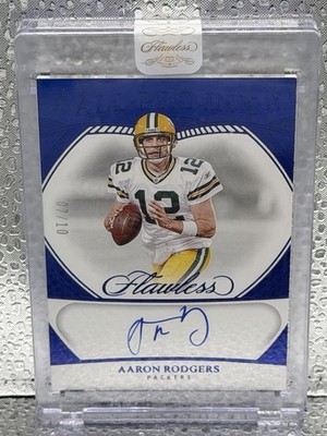 2025 Panini Flawless Aaron Rodgers 07/10 Auto Green Bay Packers All Pro Sapphire
