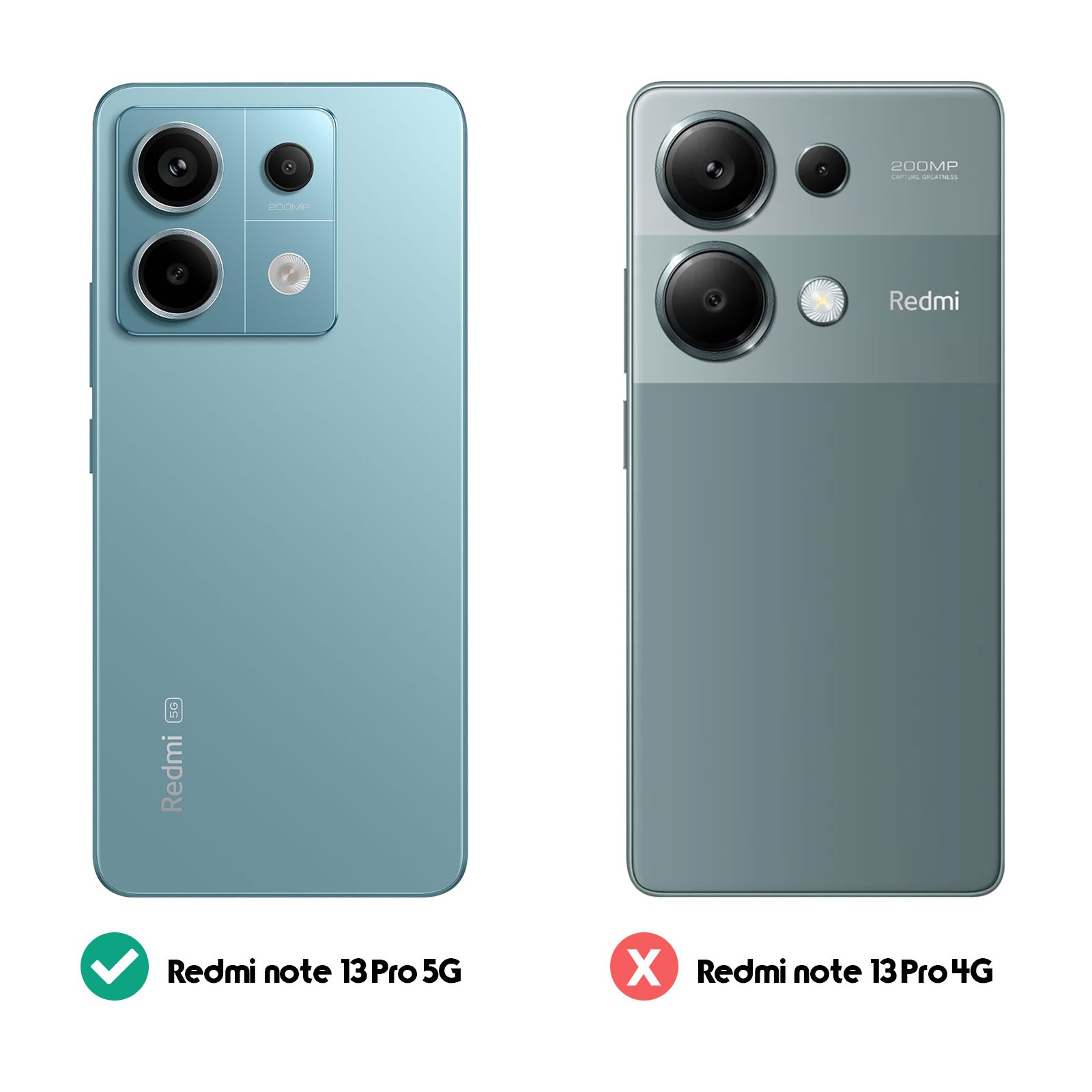Coque Redmi Note 13 Pro 5G antichoc rouge avec protège-caméra intégré