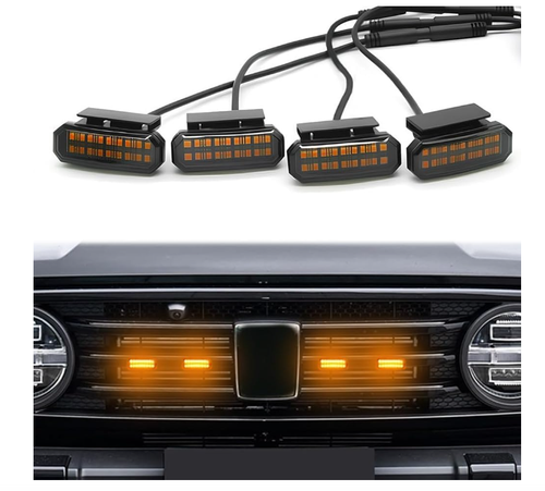LED Grillleuchten mit Sicherungsadapter, 2026 Universal Bernstein Grillleuchten - Bild 1 von 6