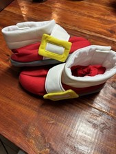 Sonic the Hedgehog Red Running Shoes Plush Cosplay Slippers  One Size