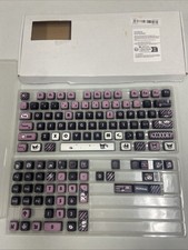 122 Key Sanrio Kuromi Keyboard BPT Cherry MX Keycap BPT Set Black Lavender White