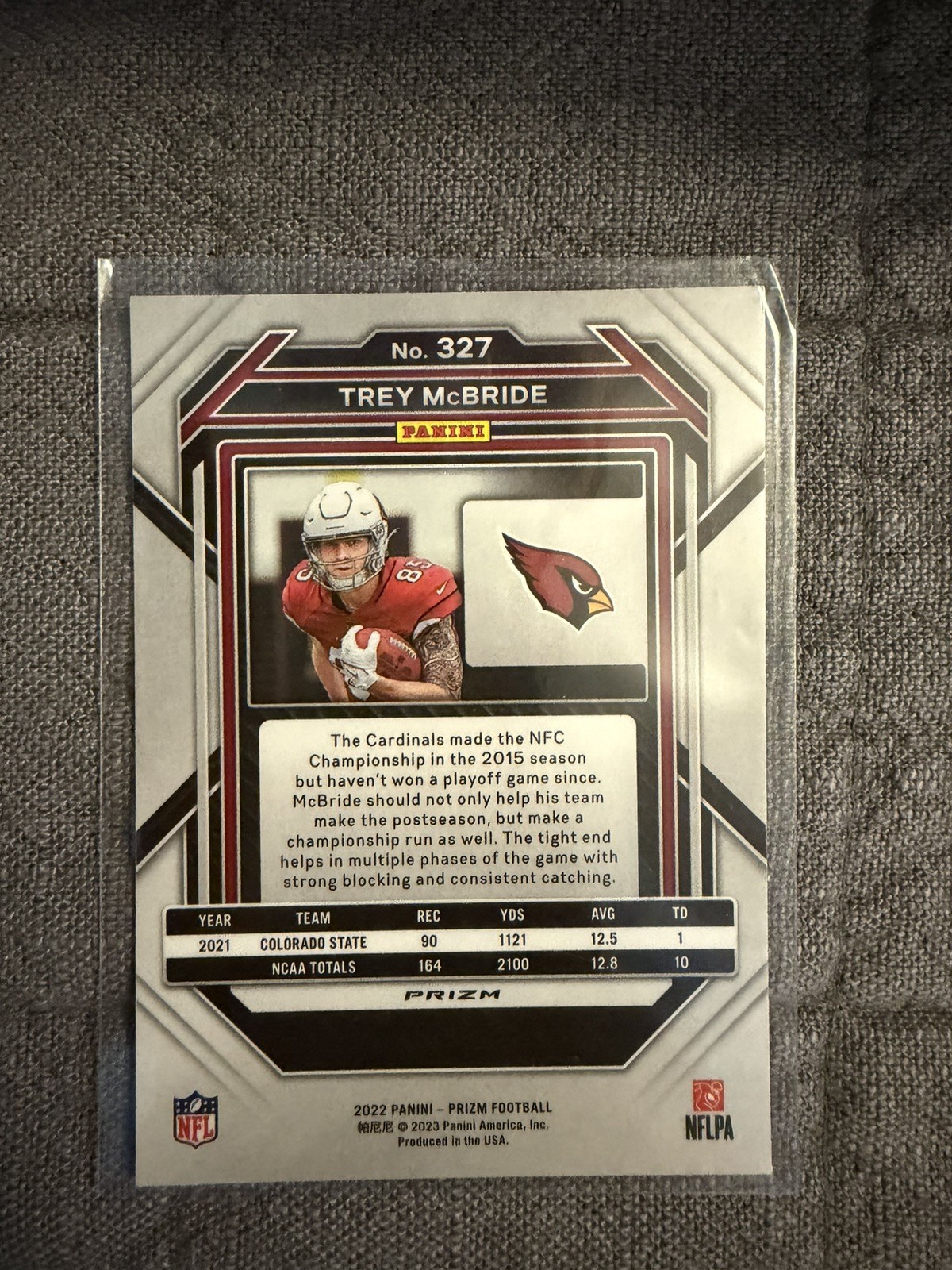 2022 Panini - Prizm Trey McBride #327 Orange Cracked Ice (RC)