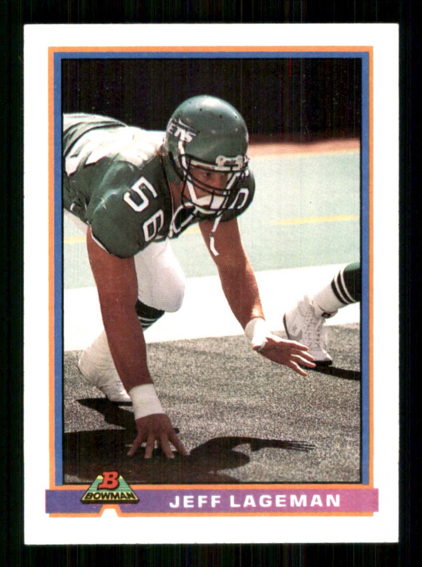 1991 Bowman #377 Jeff Lageman New York Jets 59162