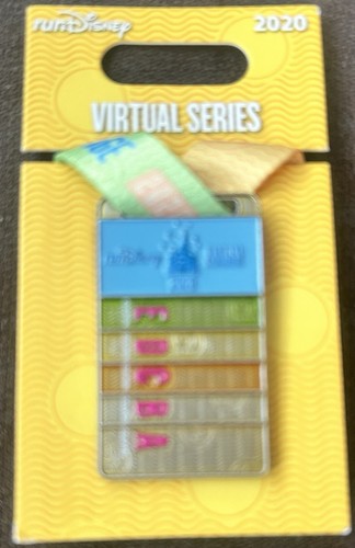 5 Piece 2020 Disney Virtual 5K Run Medals Complete Set w/Challenge Medal & Pin - Picture 6 of 6