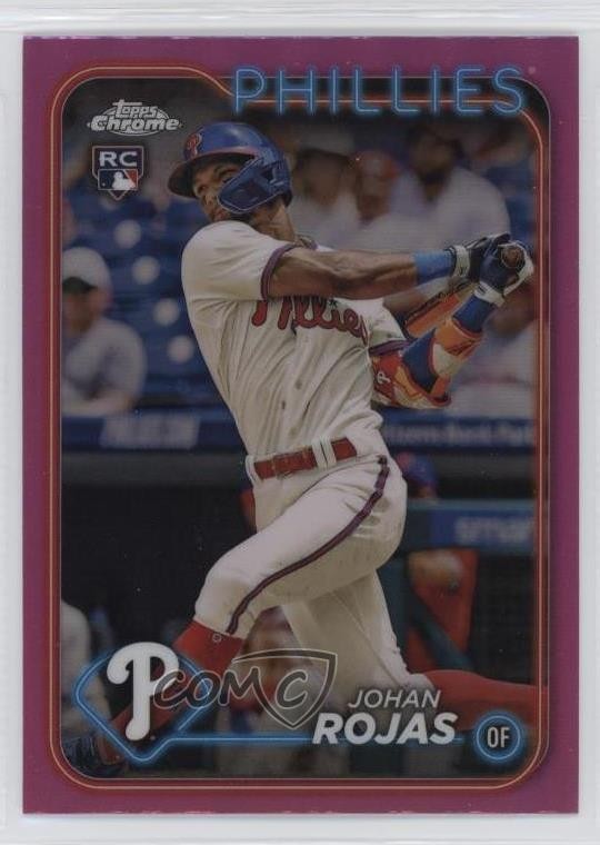 2024 Topps Chrome Pink Refractor Johan Rojas #273 Rookie RC rw9