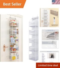 5-Shelf Over The Door Hanging Pantry Organizer, Room Organizer with Clear Pla...