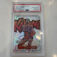 Panini Crown Royale Kaboom Julius Erving Autographed #8 PSA AUTO 10 