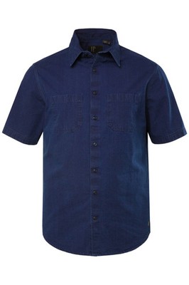 JP 1880 große Größen Hemd L dark blue denim Hemd Halbarm Kentkragen