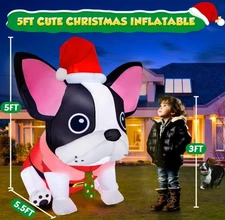 5FT LED Christmas Inflatable – Cute Outdoor Holiday Yard Decoration