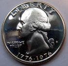 1976-s 40% silver DCAM proof bicentennial washington quarter   🔥🔥
