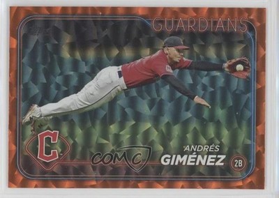 2024 Topps Series 1 Orange Crackle Foil /299 Andres Gimenez Andrés Giménez 11cz