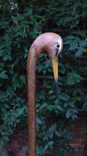 wooden walking stick hand carved bird wooden walking cane