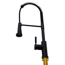 Miseno MNO281LFB Single Hole Pre-Rinse Kitchen Faucet - Flat Black