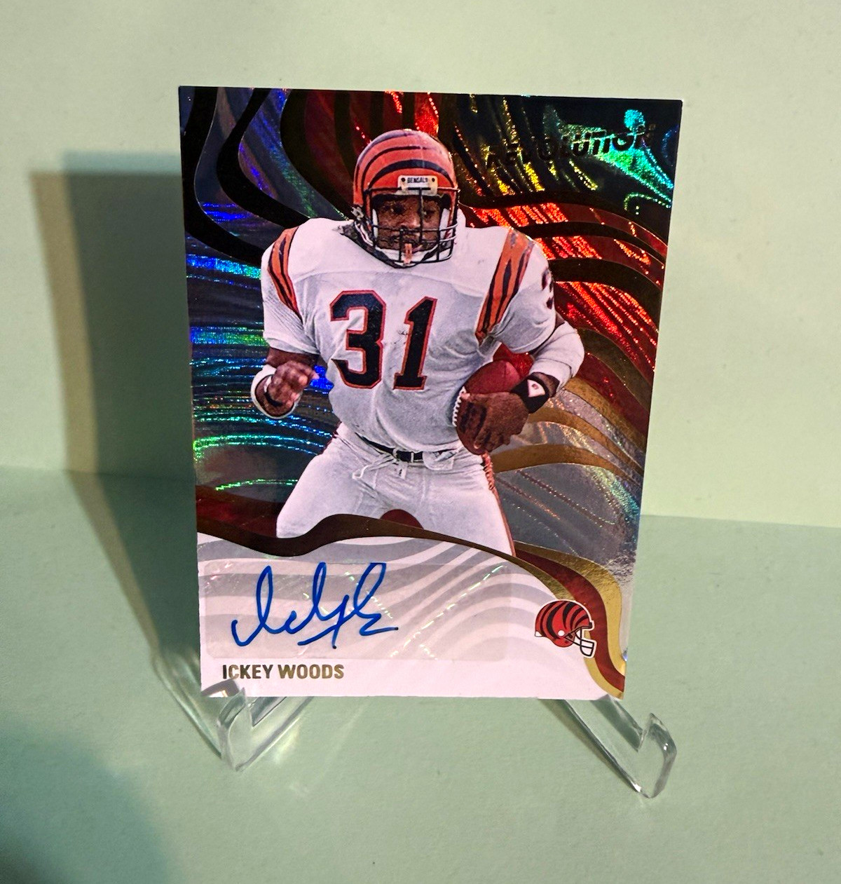 Panini Revolution 2025 Ickey Woods Swirl Auto Bengals Revolution Signatures