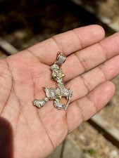 Estate 10K Yellow Gold Scrooge Mc Duck Charm Diamond Pendant .75ct