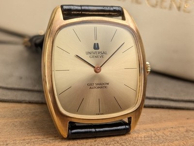 Universal Geneve White Shadow Automatic Micro-rotor Gold Plated