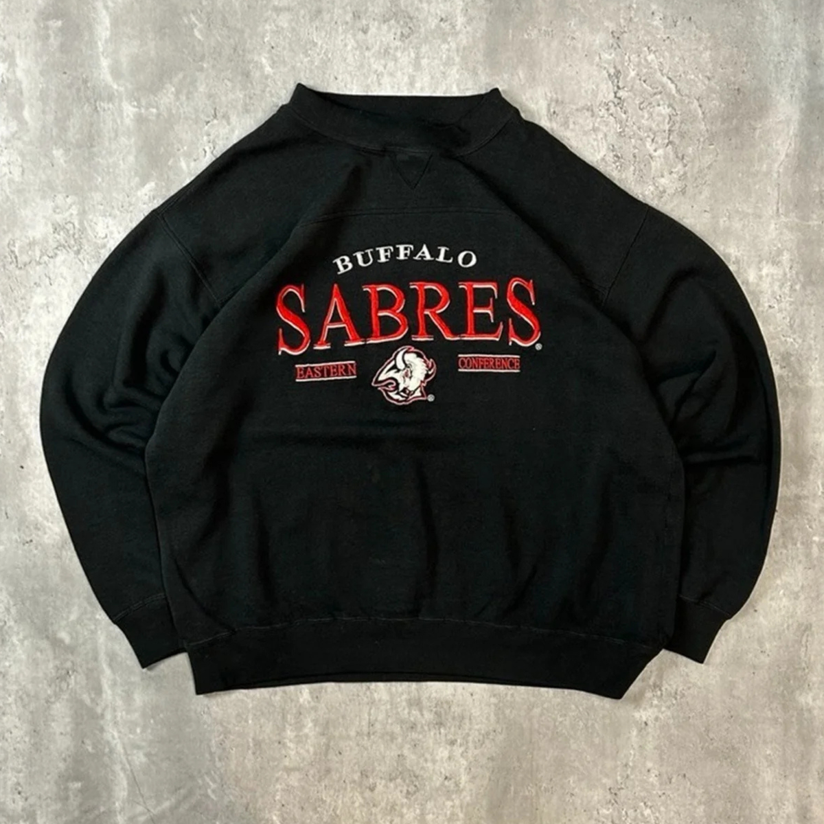 Vintage 90s Buffalo Sabres NHL Goat Head Hockey Sweatshirt | eBay