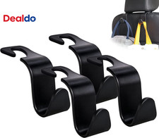 Car Seat Headrest Hook 4 Pack Hanger Storage Organizer Universal for Handbag Pur