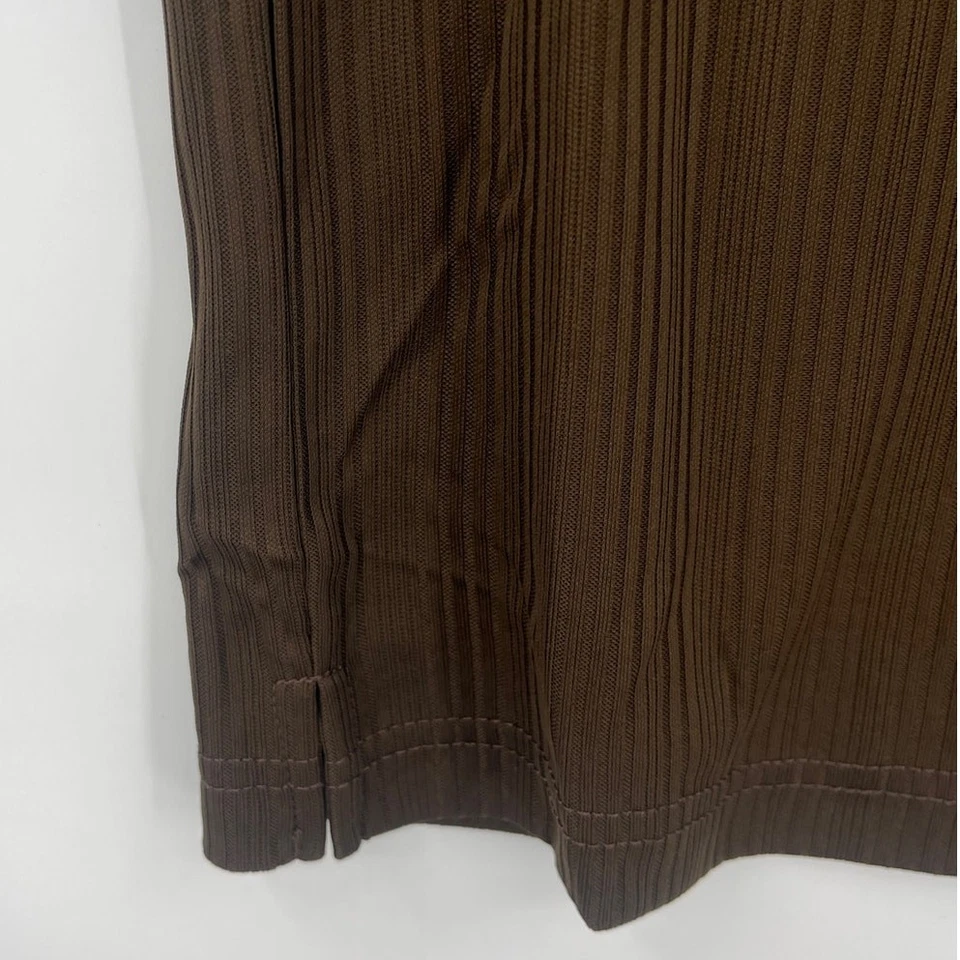 Polo acanalado Via Europa oliva 1/4 cremallera para hombre talla S Y2K discoteca retro estándar preppy Foto 4 de 4