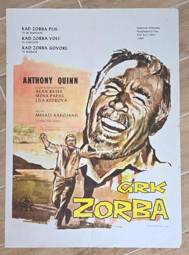 Zorba the Greek (1964) – Original Yugoslavian Movie Poster – Anthony ...