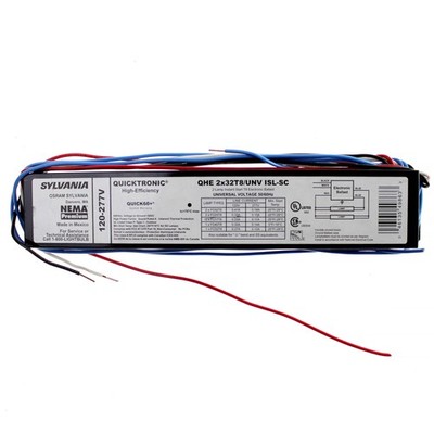SYLVANIA QHE2X32T8/UNV-ISL-SC ELECTRONIC BALLAST, 120/277V, F32T8, 2 LAMP 32W T8