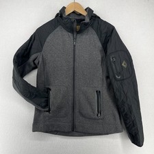 BURTON Hoodie Womens M Dryride Pierce Fleece Jacket Sweatshirt Full Zip Gray