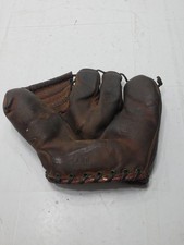 Vintage 1940  s Spalding Redish Brown 190 Triple Play 3-Finger Baseball Glove