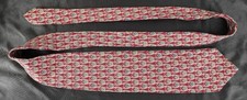 Jos A bank signature collection USA made 100 silk tie red gold blue wavy