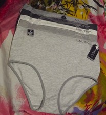 5 NEW NAUTICA PLUS NT7554 5PKC SUPER SOFT PLUS SIZE HIGH WAIST BRIEF PANTIES 1X