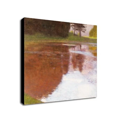 Tranquil Pond by Gustav Klimt Wall Art - Framed Canvas Wall Art Print - Image 1 of 4