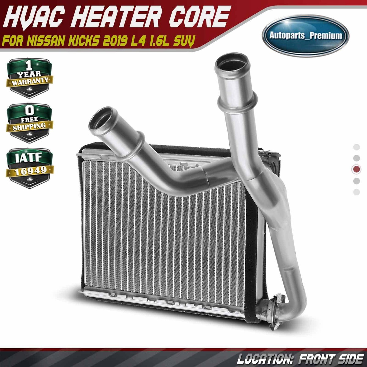 Aluminum HVAC Heater Core for Nissan Kicks 2019 L4 1.6L Sport