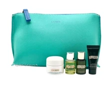 La Mer Moisturizing Soft Cream Eye Concentrate Renewal Oil  Bag 5-Pc Travel Set