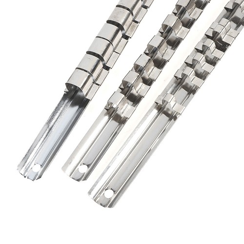 15 Rails De Rangement Pour Douilles - 5x 1/4", 5x 3/8", 5x 1/2" - Chaque Rail Tient 16 Douilles - Acier Chromé