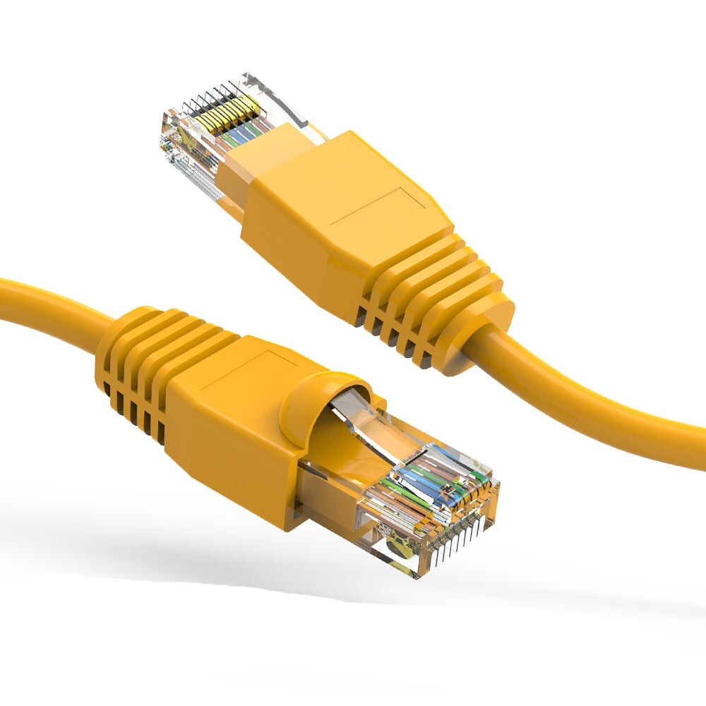7Ft CAT6A UTP Ethernet Booted Network Cable in Yellow