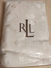Ralph Lauren Whitehall Silk Cream Jacquard Embroidery Euro Sham NIP