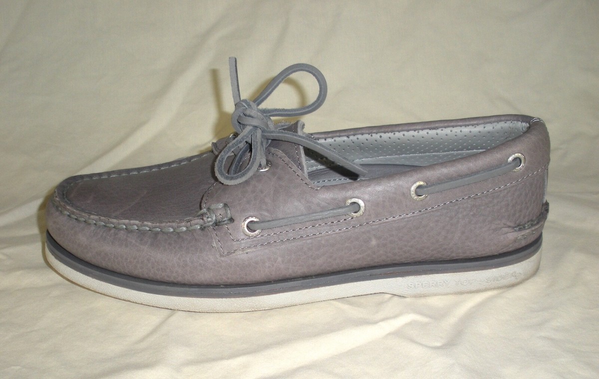 Sperry Gold Cup Original 2-Eye Grey Boat Shoes STS25503 Mens Size