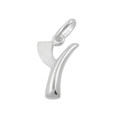 Akzent Ciondolo Lettera In Argento 925 Rodiato - Unisex, 8x5 Mm, Elegante E Semplice, Gioiello Personalizzato