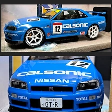 1/18 Solido Nissan Skyline GT-R R34 Calsonic ‼️ Second Item 10$ OFF‼️