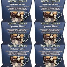 6 Packs Trader Joe's Dark Chocolate Covered Assorted Coffee Beans Espresso 5oz