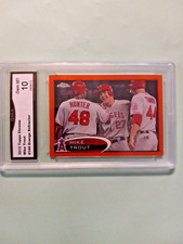 2012 Topps Chrome Mike Trout  Orange Refractor   #144 graded 10 Gem MT