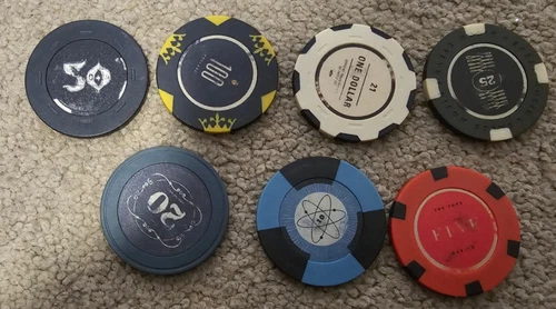 FALLOUT New Vegas Collector's Edition Lucky 7 Poker Chips Set Rare Promo